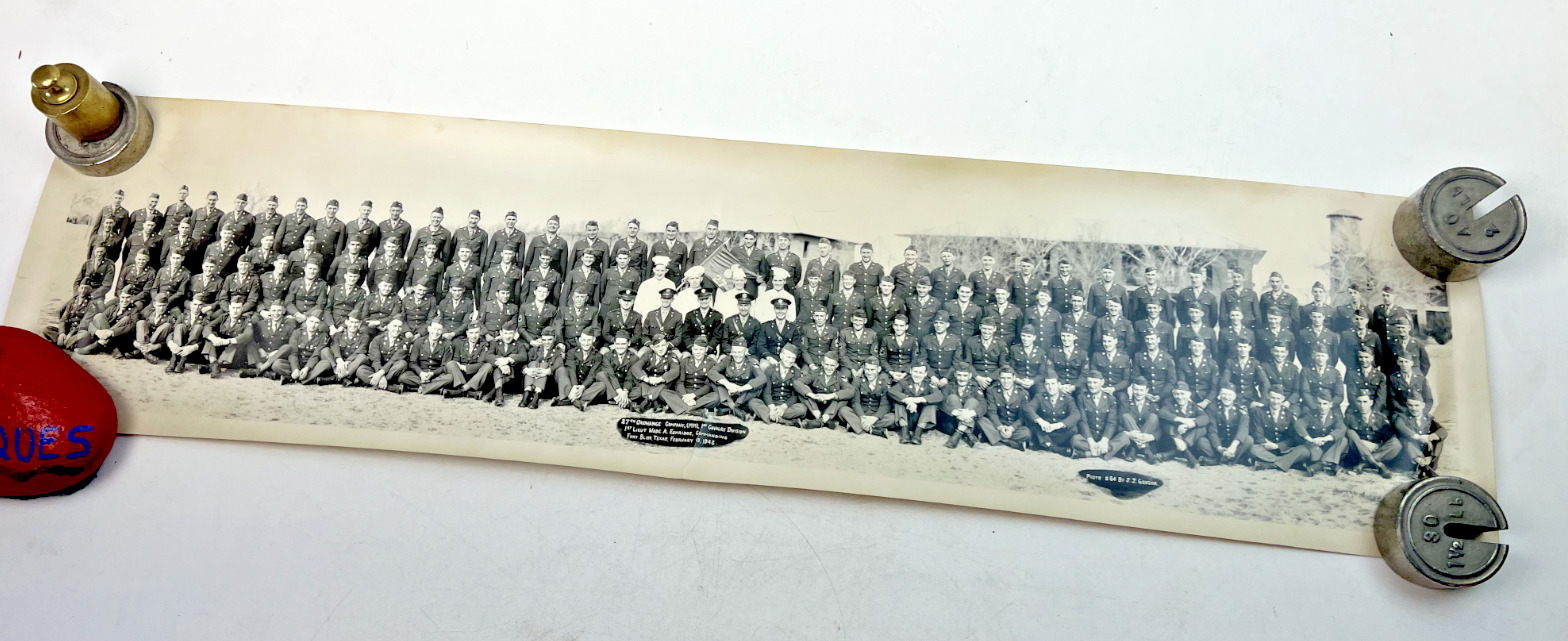 Vintage 1942 Panoramic Photo - 27th Ordinance Company,  1st Calvary Division