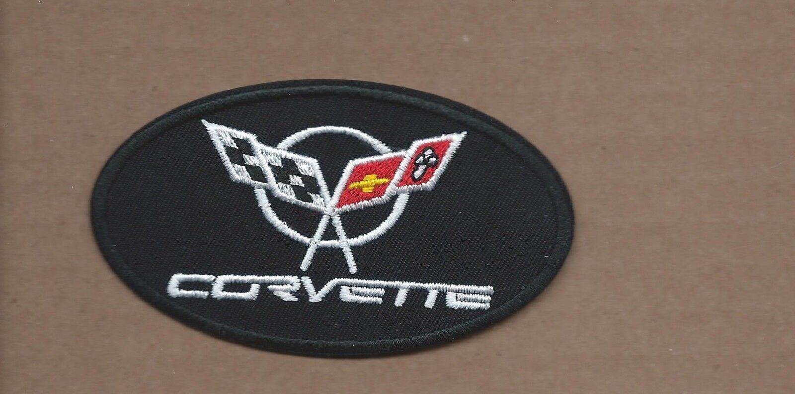 NEW 2 1/8 X 3 3/4 INCH CORVETTE IRON ON PATCH 