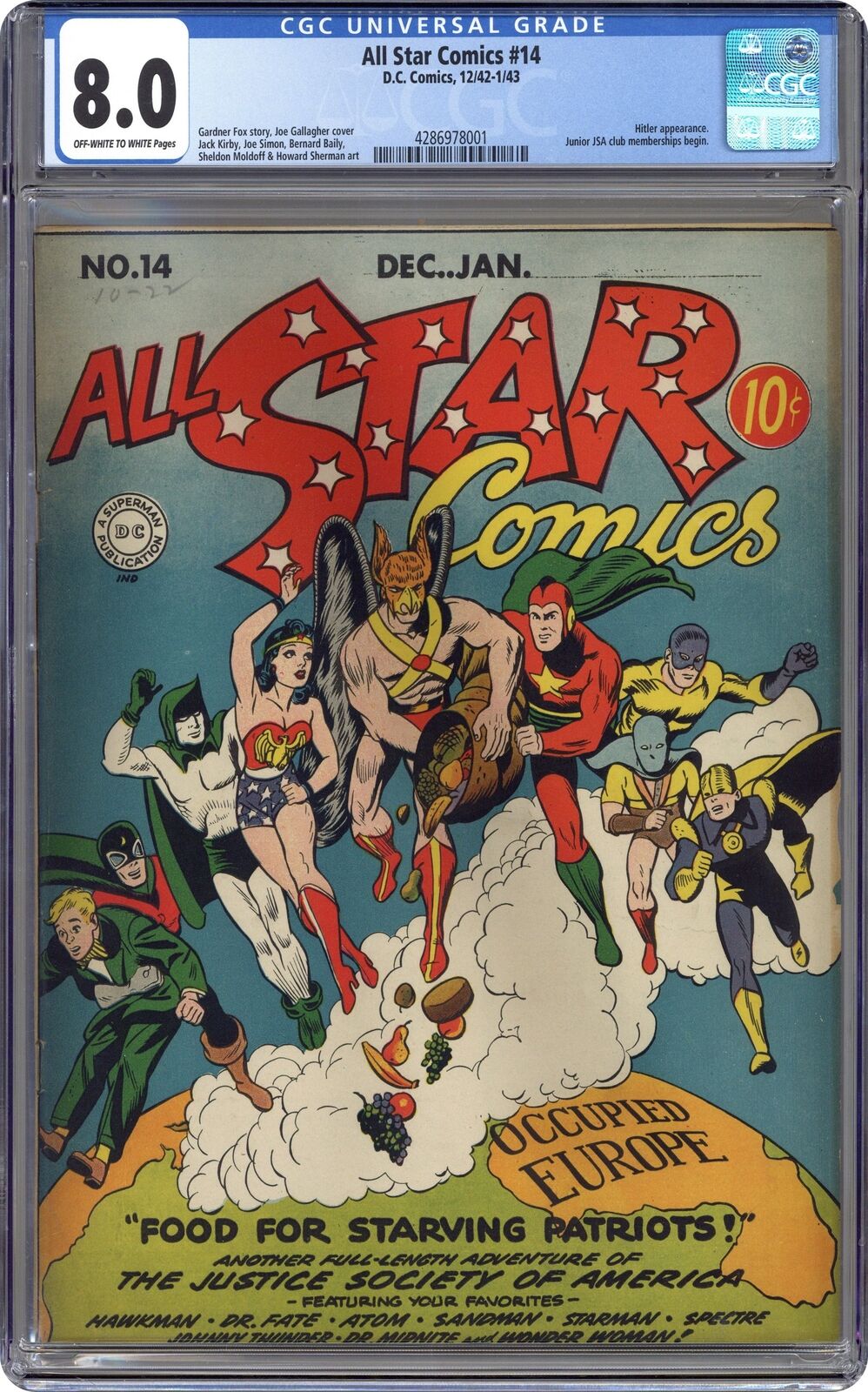 All Star Comics #14 CGC 8.0 1942 4286978001