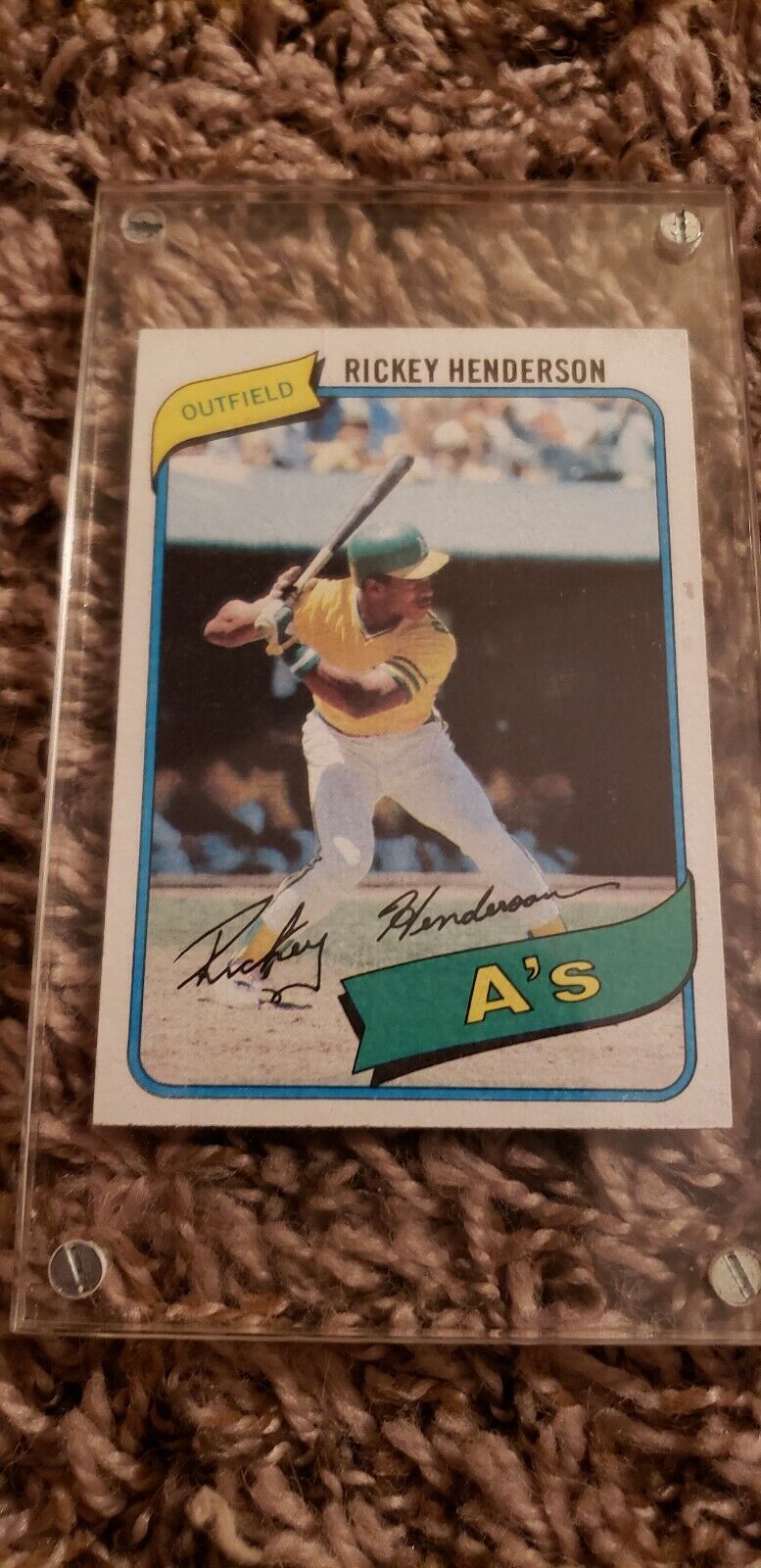 1980 Topps Rickey Henderson Oakland Athletics #482 Baseball Card