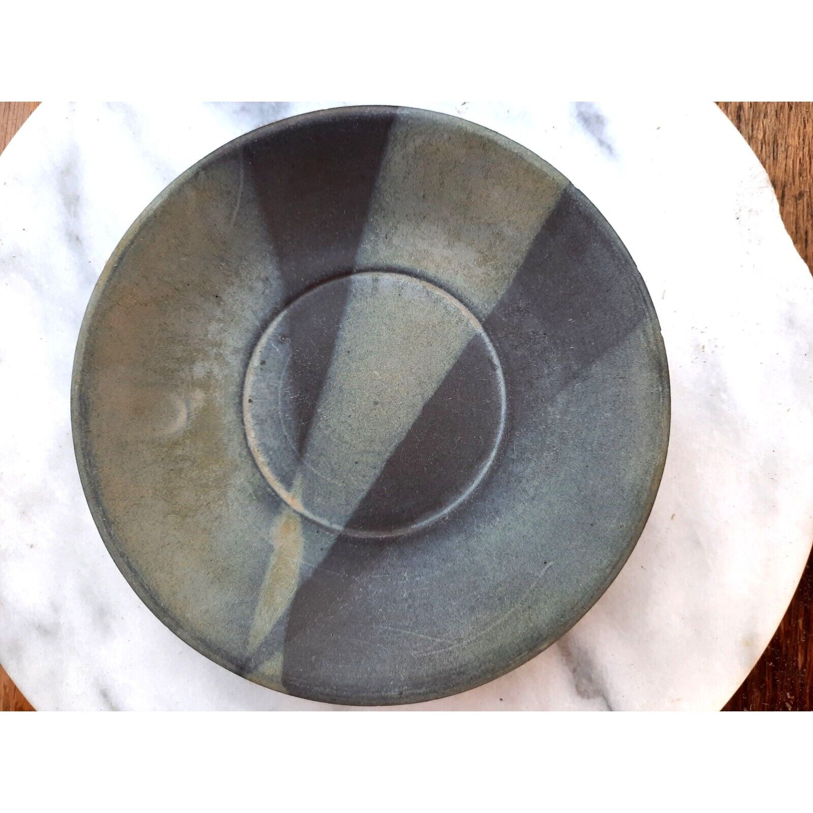 Vintage Stoneware Teacup Saucer Plate Tai Wan Yingge Old Street Studio Ceramics