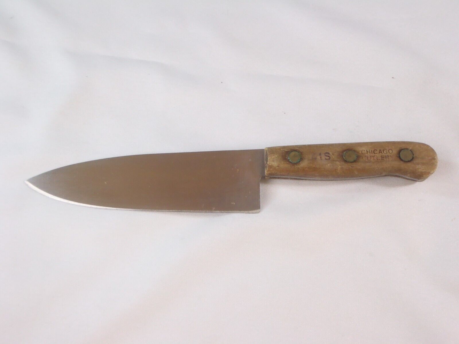 Vintage Chicage Cutlery Old Forged 8” Boning Carving Knife W/Wooden Handle 483-8