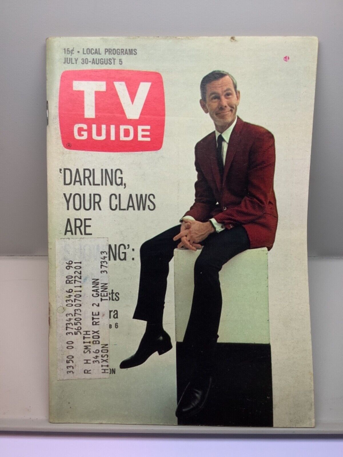 TV Guide July 30, 1966. Johnny Carson. Georgia Edition