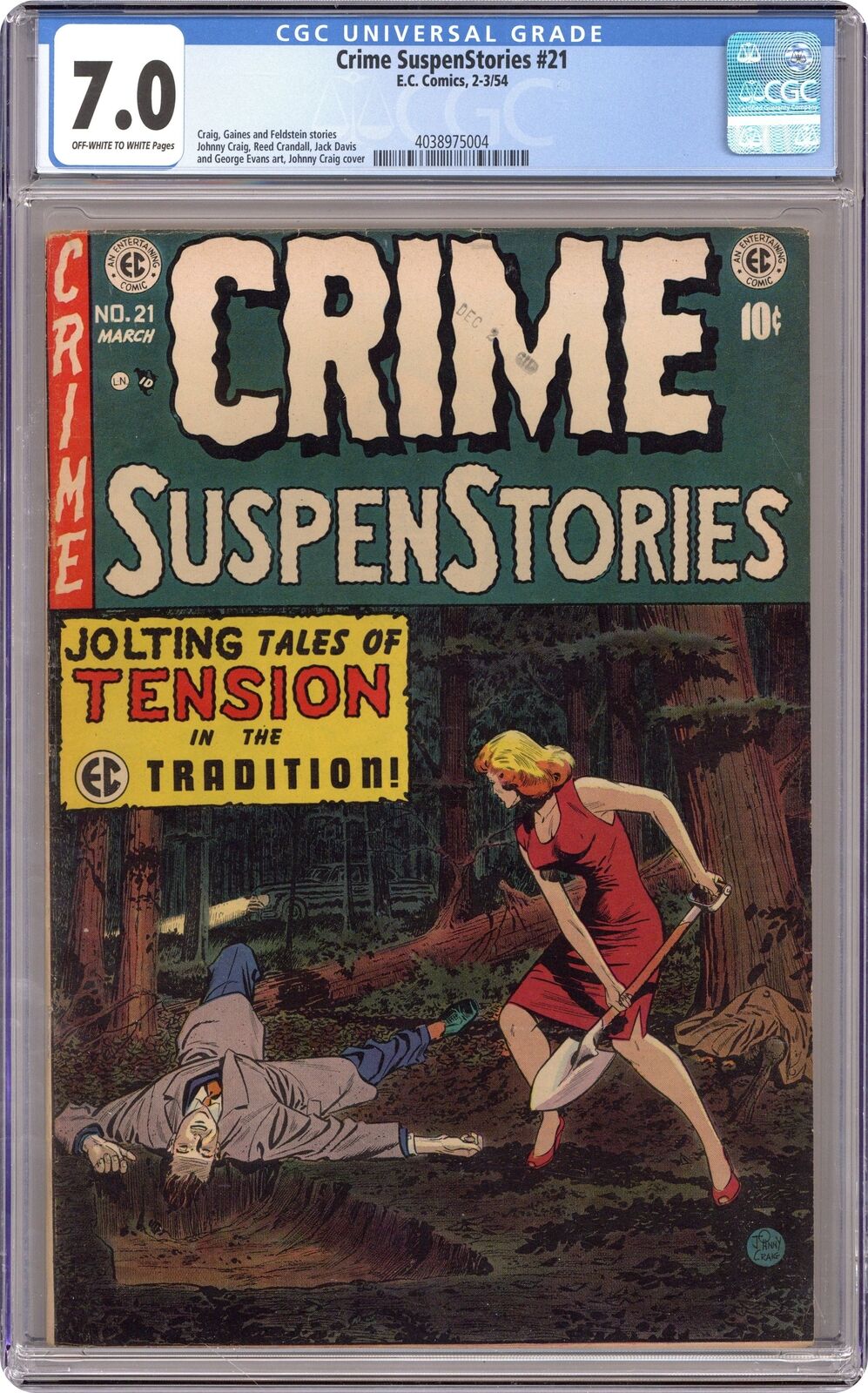 Crime Suspenstories #21 CGC 7.0 1954 4038975004
