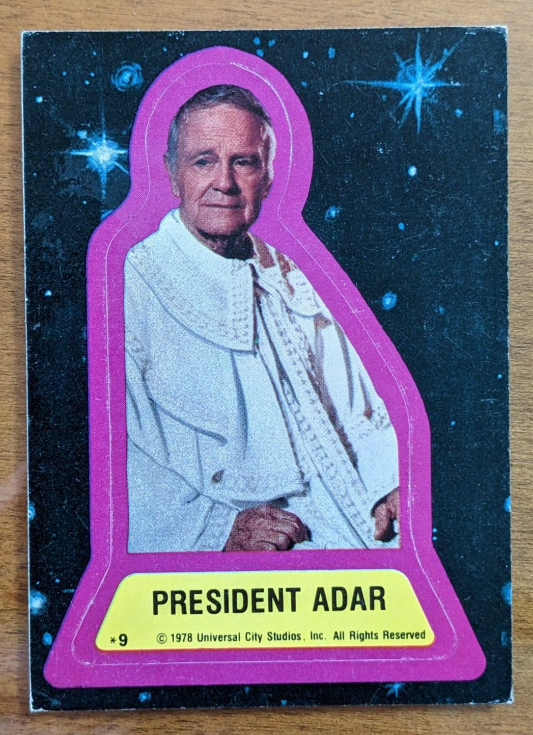 1978 Topps Battlestar Galactica Stickers #9 President Adar
