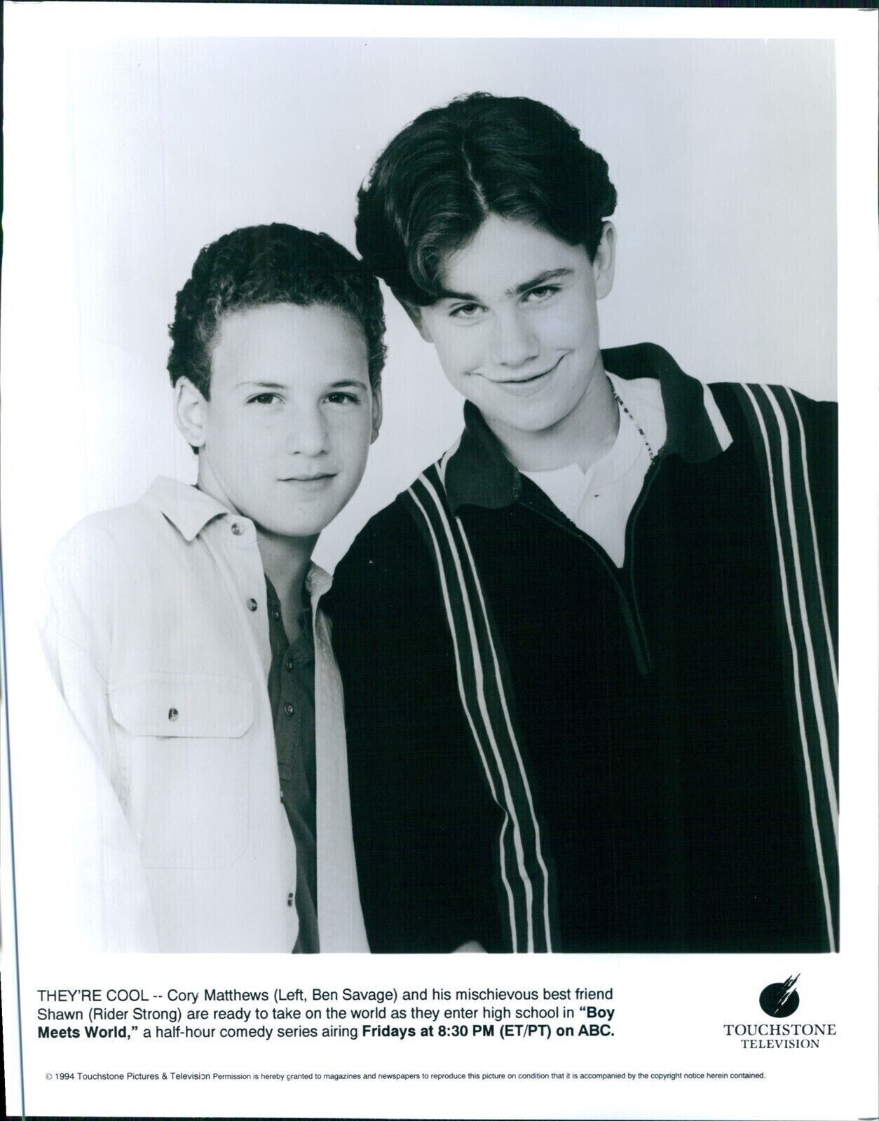Actor They\'Re Cool Ben Savage Boy Meets World Rider Strong Best 8X10 Press Photo