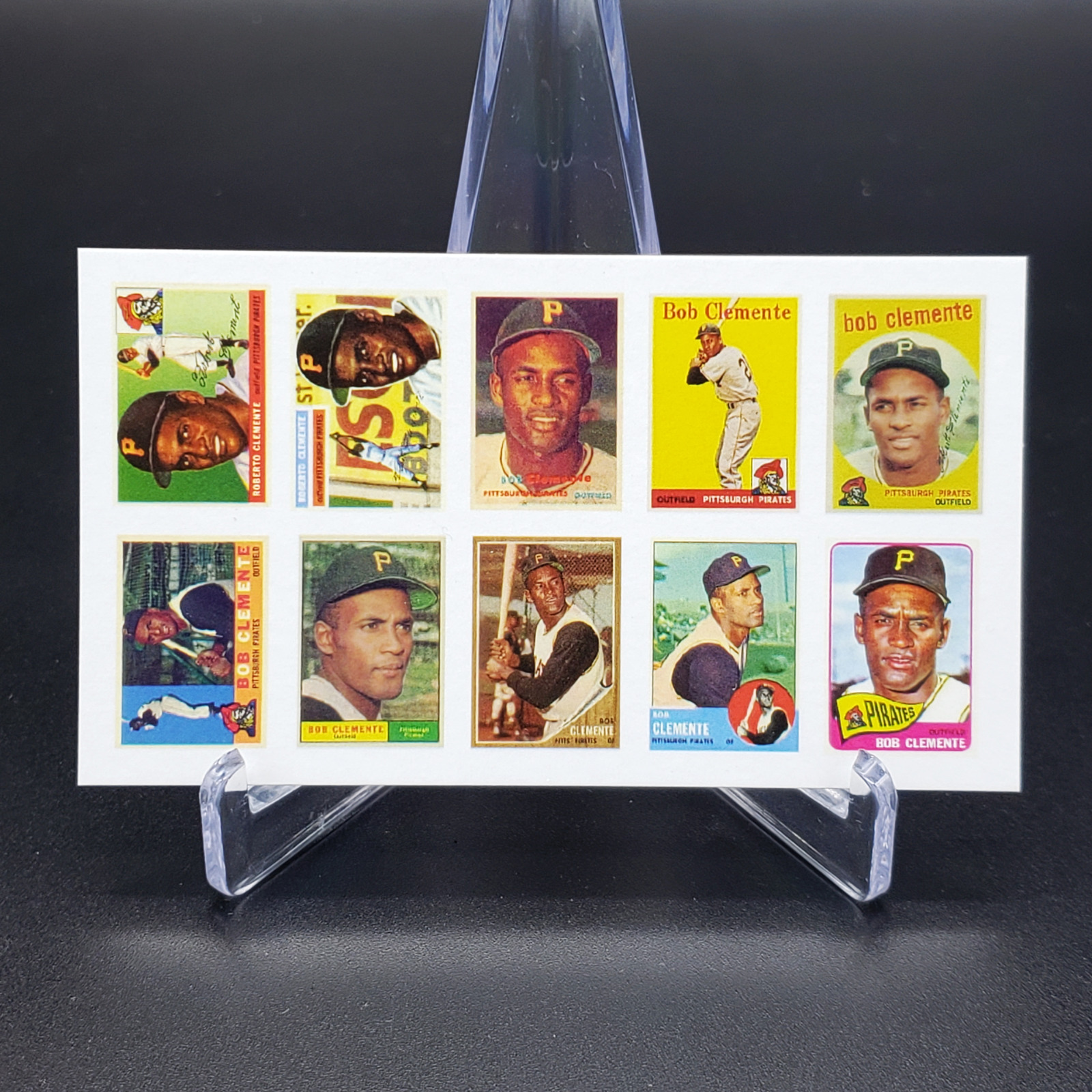 Roberto Clemente #21 Mini Card Set Including Bob Rookie HOF - Uncut Cards Sheet