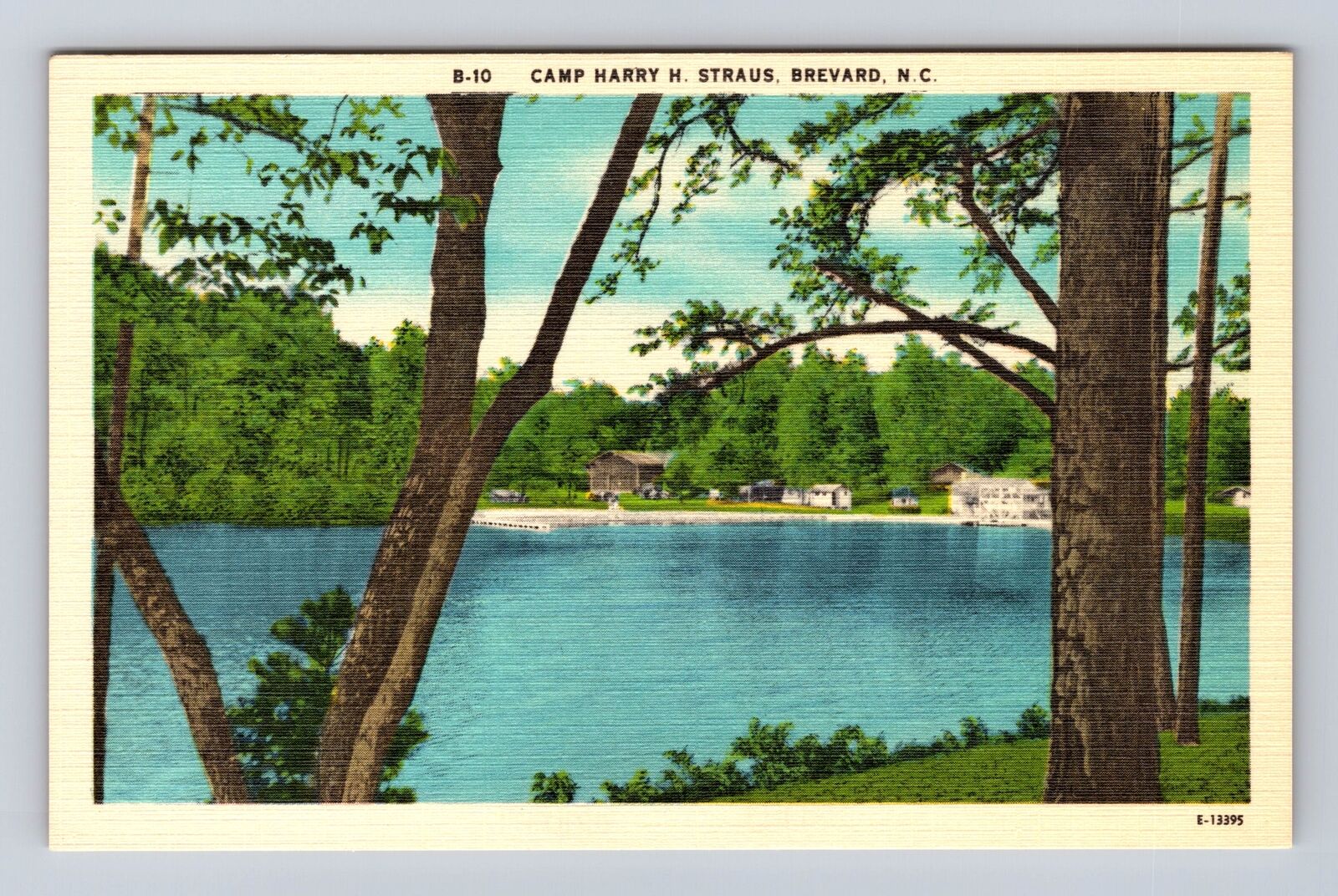Brevard NC-North Carolina, Camp Harry H Straus, Antique Vintage Postcard