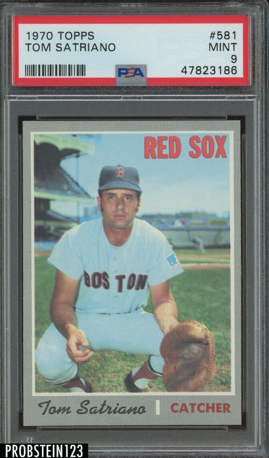 1970 Topps #581 Tom Satriano Boston Red Sox PSA 9 MINT