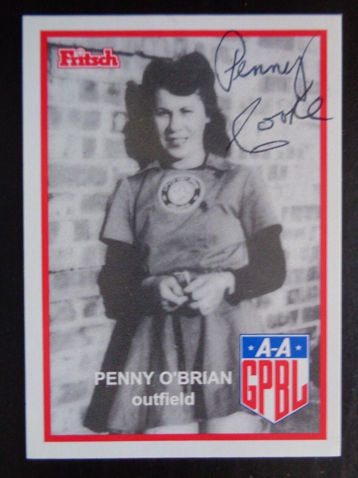 Penny O\'Brian signed autograph card -  1995-96 Larry Fritch Cards  - AAGPBL PSA
