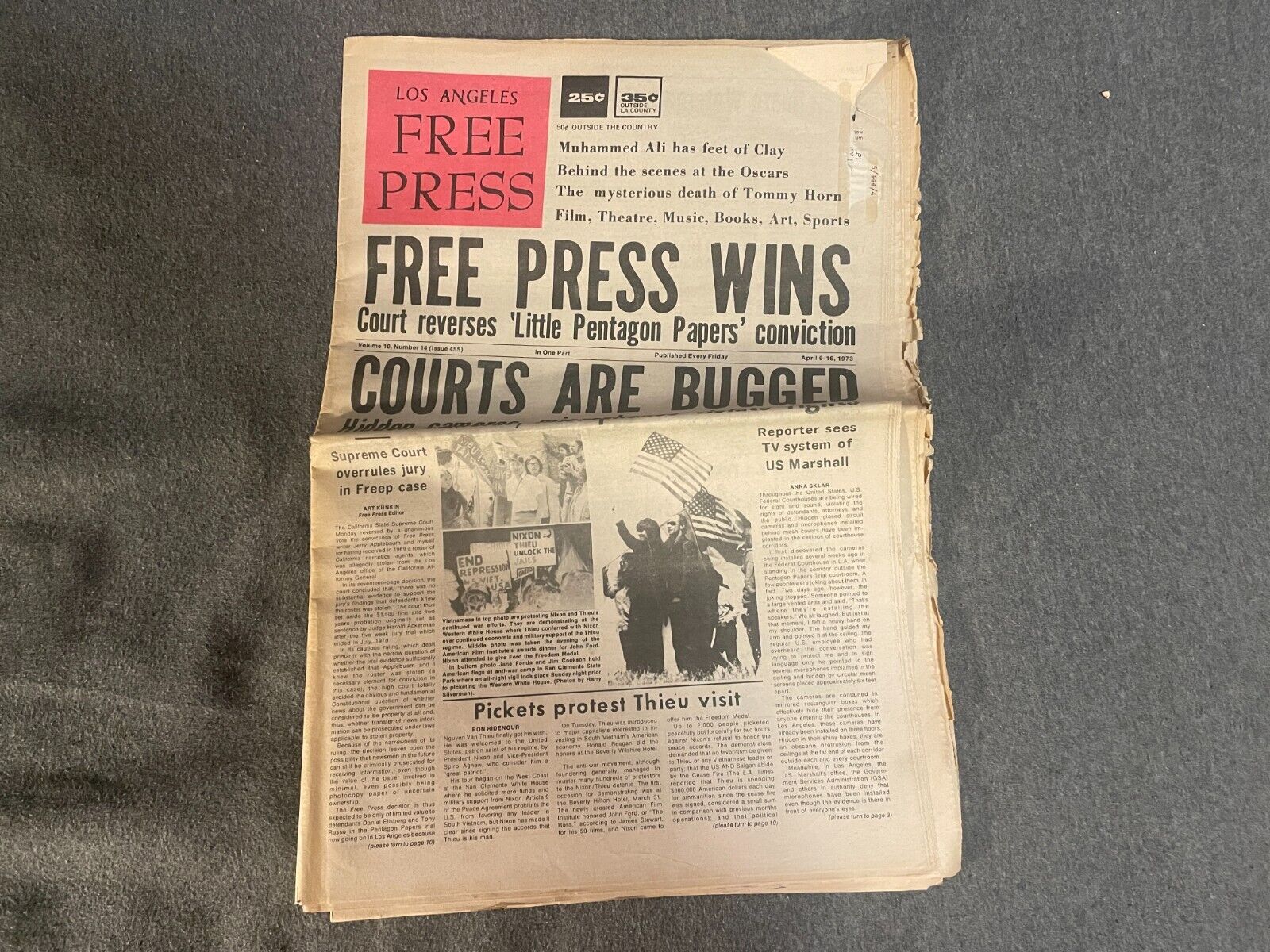 April 1973 Los Angeles Free Press Newspaper Muhammad Ali J Geils Four Tops