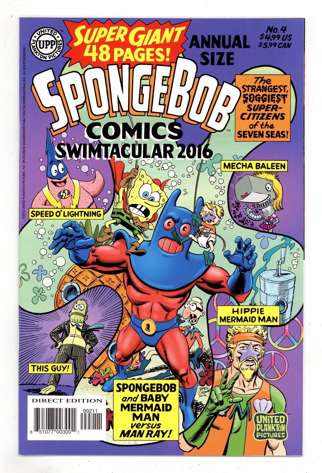 Spongebob Comics Annual Size Super Giant Swimtacular #4 NM 9.4 2016