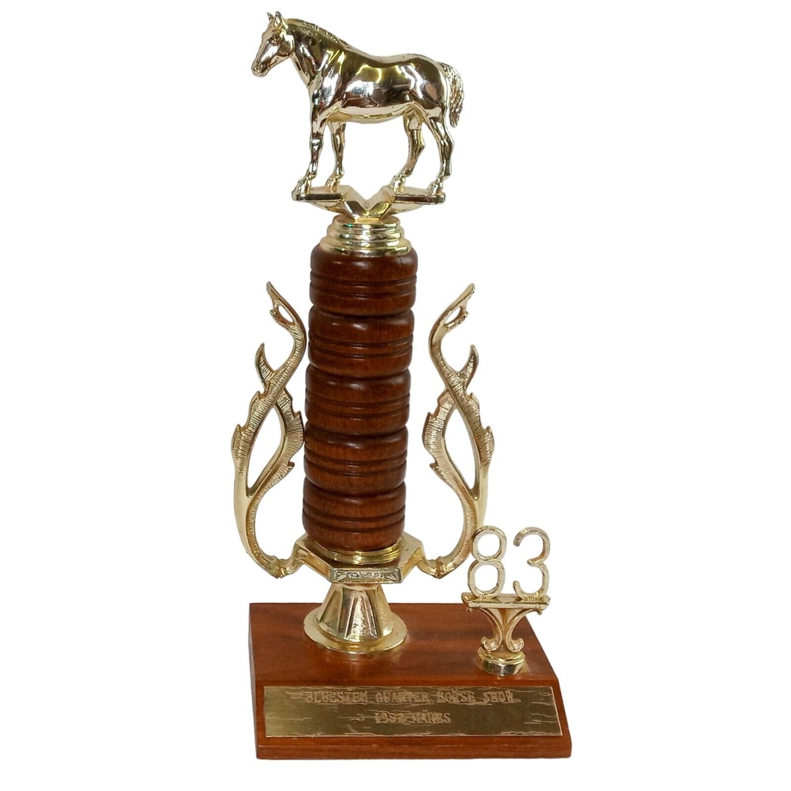 Vintage 1983 Horse Trophy Vintage Bluestem Quarterhorse 1982 Mares Kansas