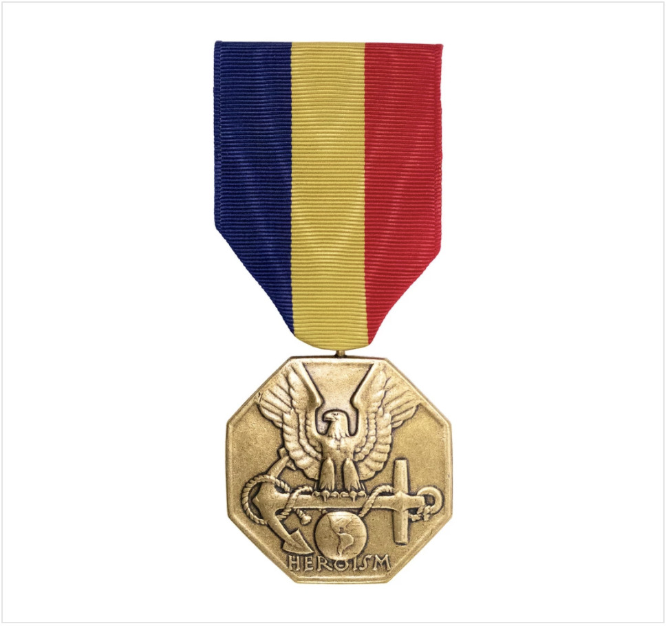 GENUINE U.S. FULL SIZE MEDAL: NAVY AND MARINE CORPS MEDAL