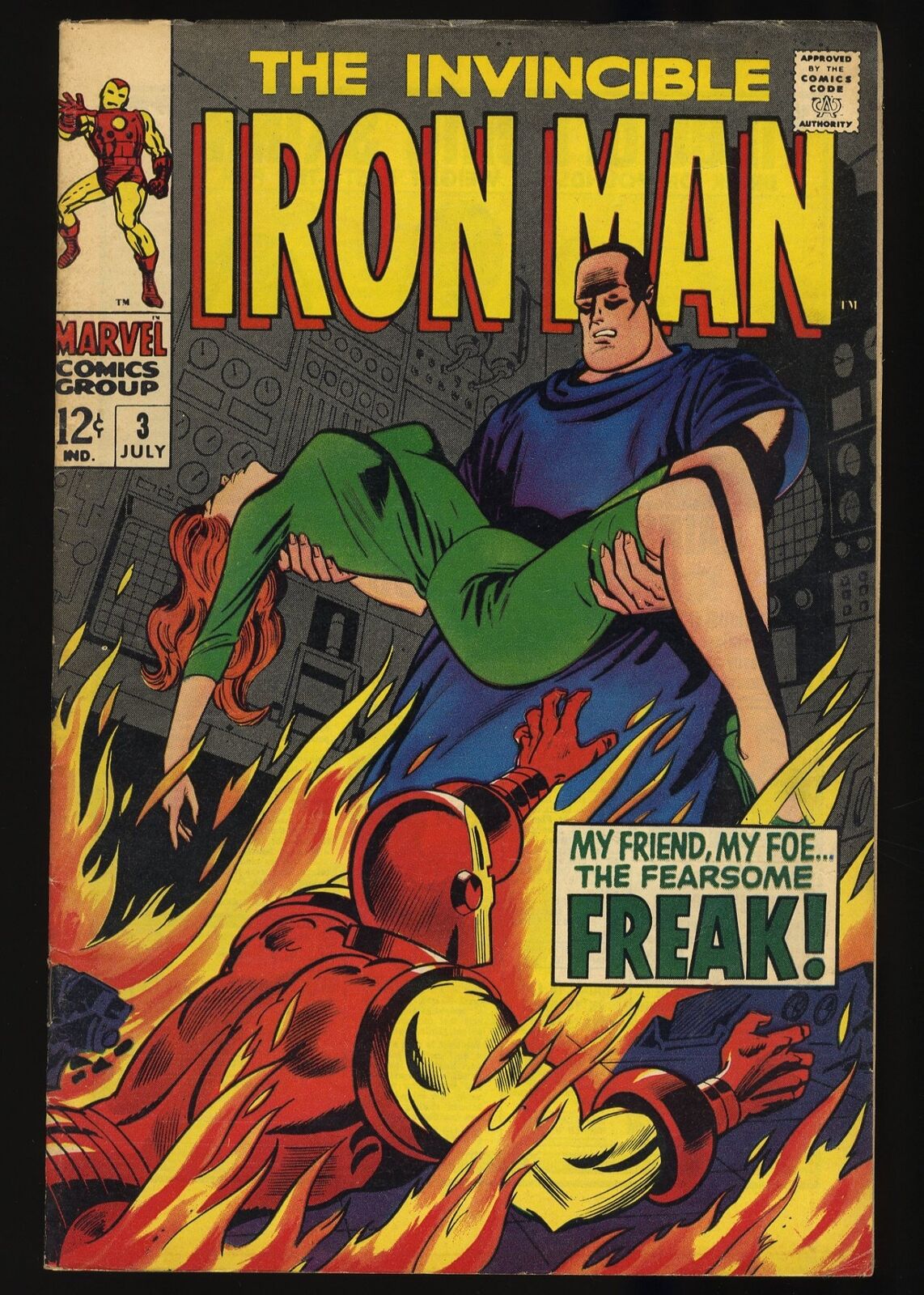 Iron Man #3 FN+ 6.5 Johnny Craig Cover and Art Marvel 1968