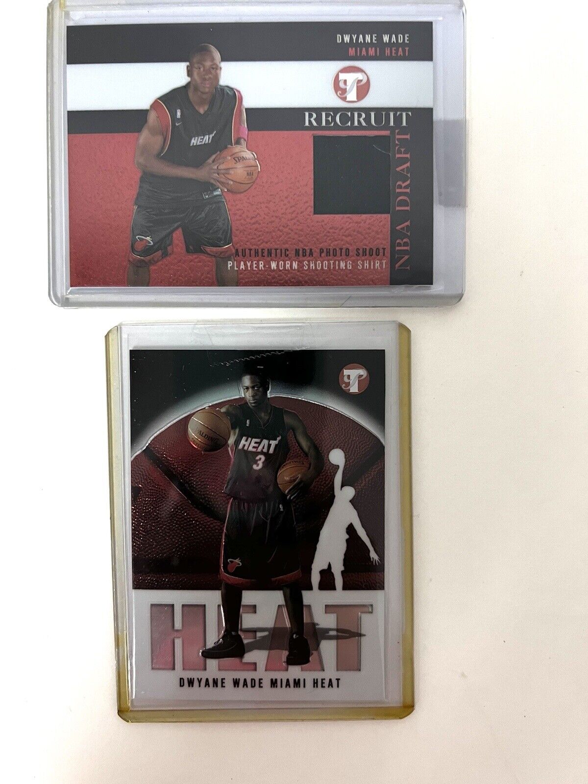 2003-04 Topps Pristine Dwayne Wade Rookie Cards #113 +Recruit Used Patch PR-DWY