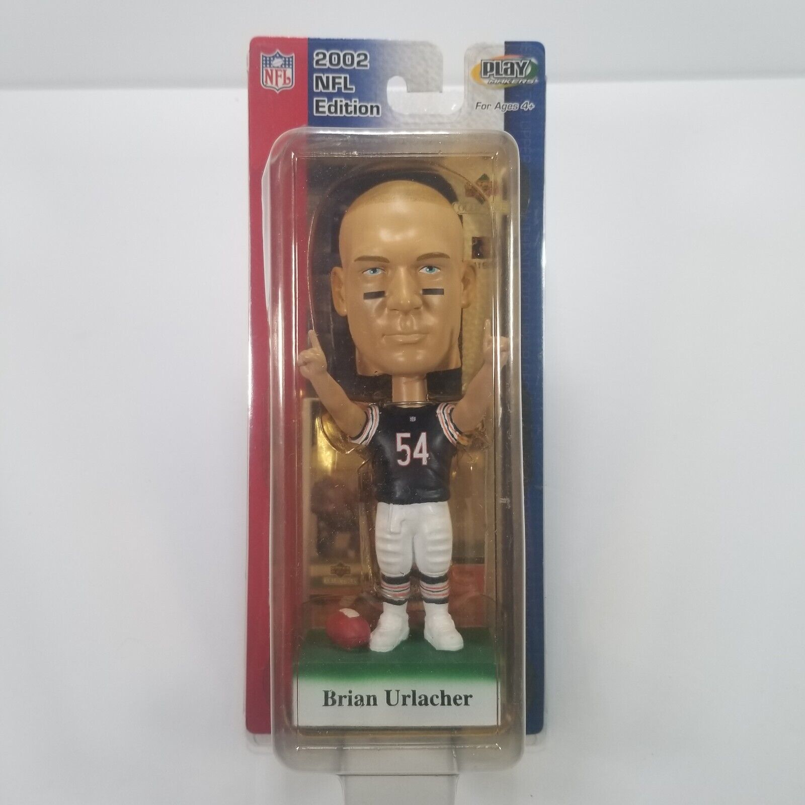 2002 NFL Brian Urlacher Bobble Head Figurine With Players Card Unopened NOS