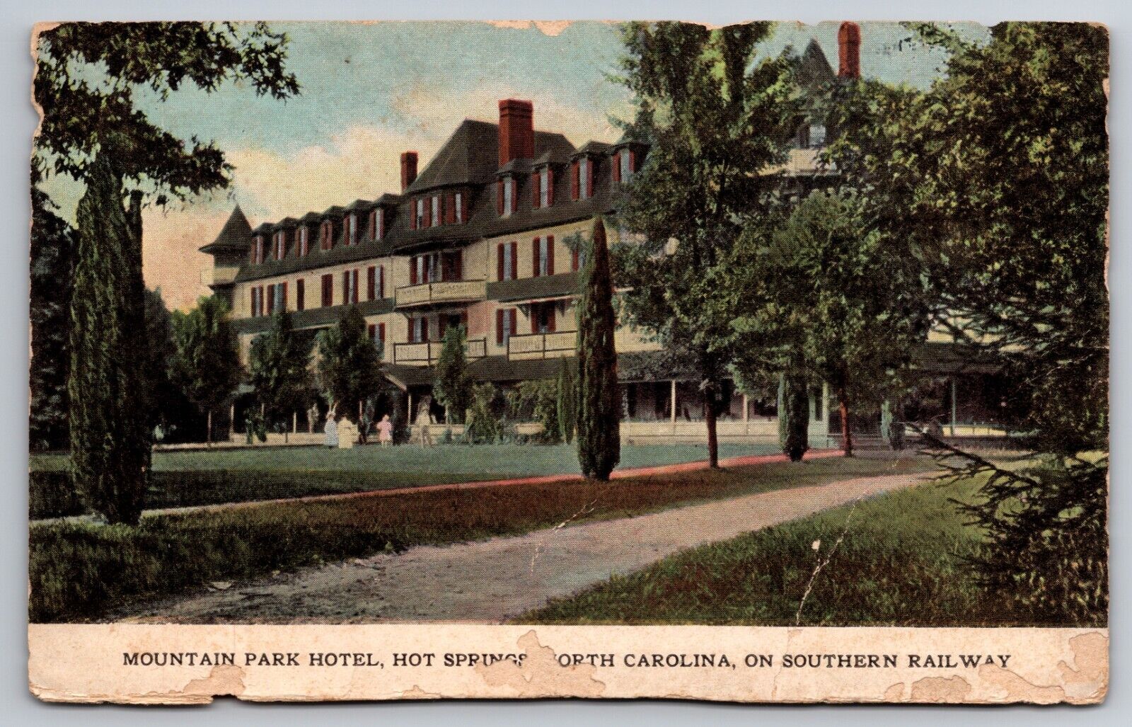Mountain Park Hotel Hot Springs North Carolina NC Southern Railway 1907 Postcard