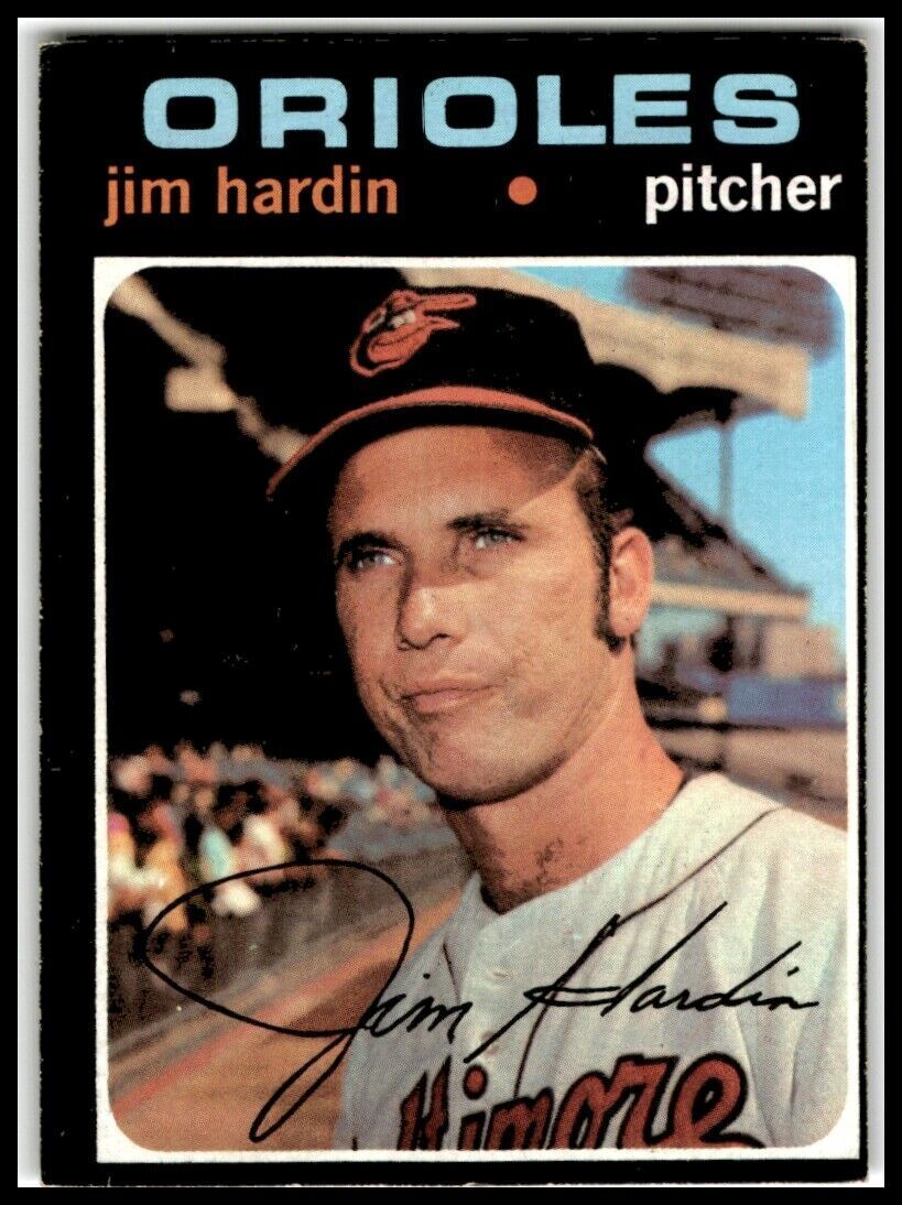 1971 Topps #491 Jim Hardin Baltimore Orioles