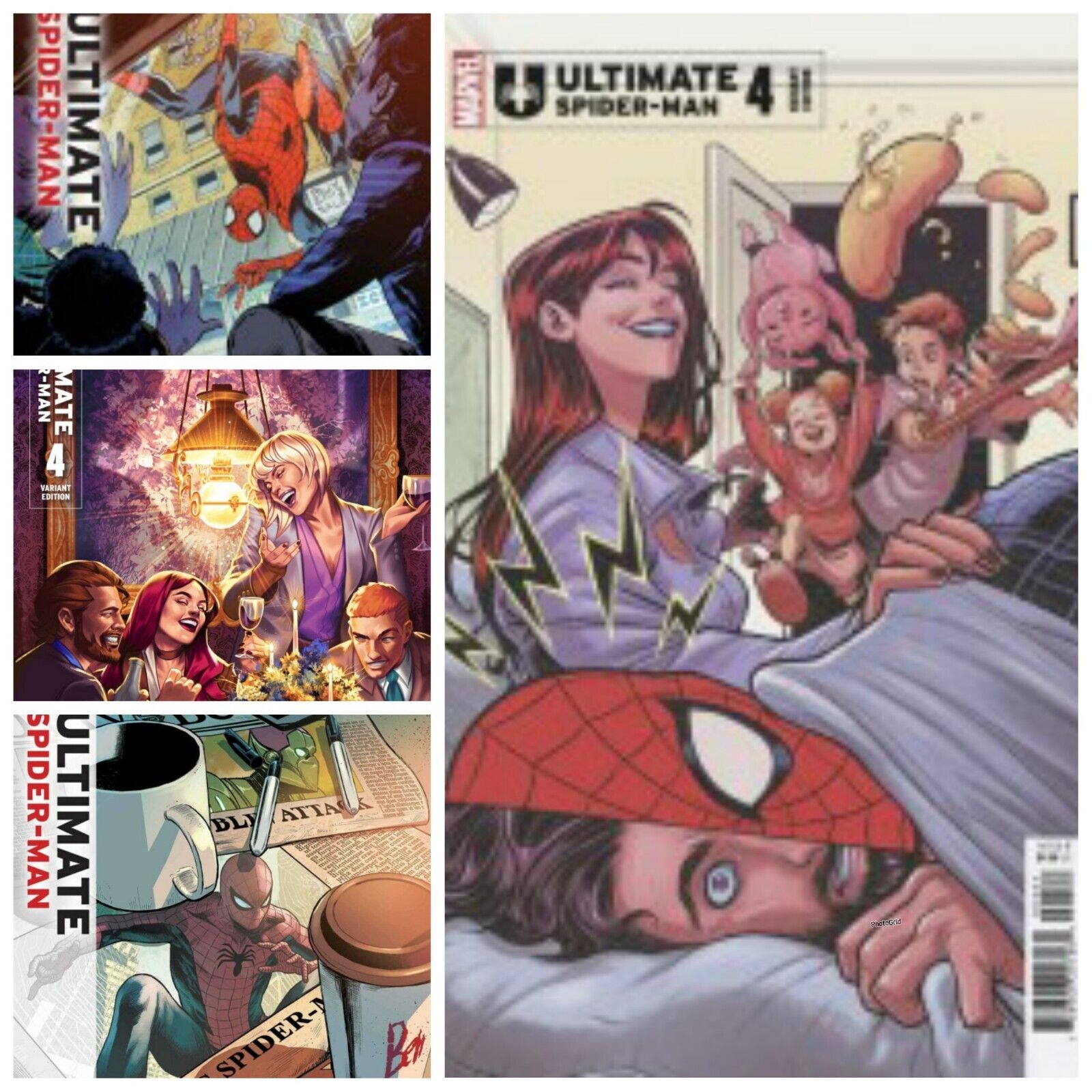 Ultimate Spider-man #4 Set Of 4 Checchetto Torque Variant PRESALE 4/24 2024
