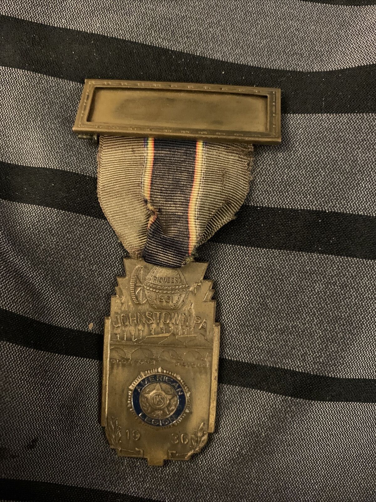 1936 american legion medal Johnston Pa 18th Penna Convention 