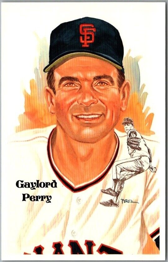 Vintage 1991 Perez Steele Baseball Postcard GAYLORD PERRY San Francisco Giants