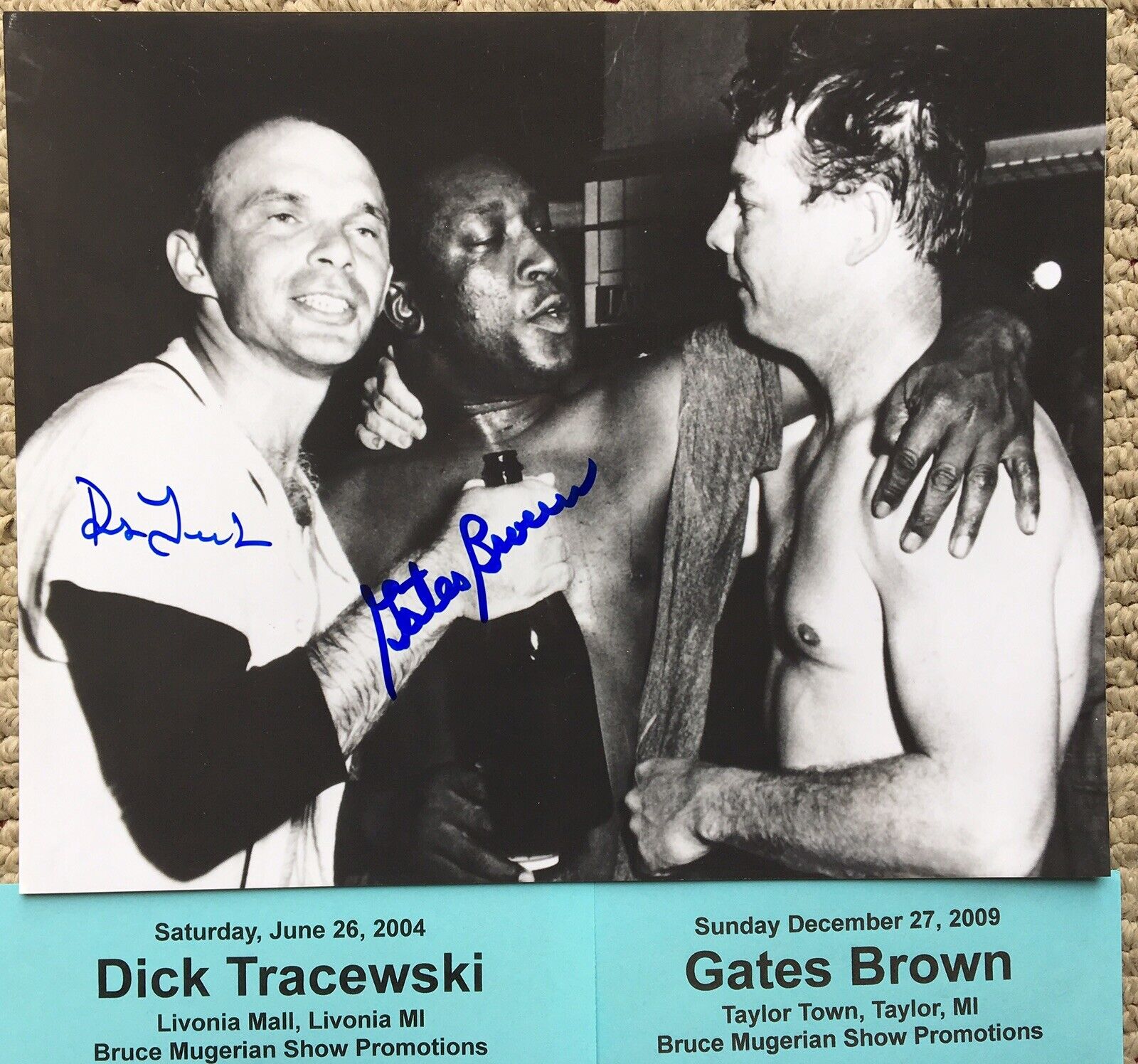1968 Detroit Tigers Autographed Gates Brown & Dick Tracewski 8x10 w COA