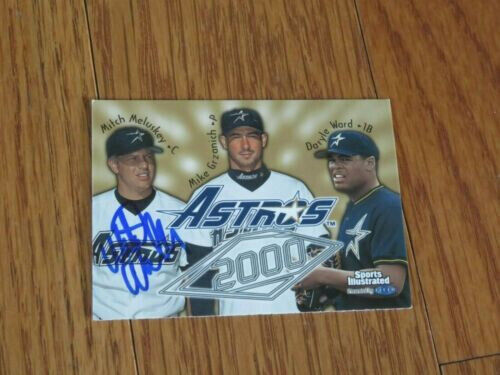 Mitch Meluskey Autographed Hand Signed Card Houston Astros Fleer