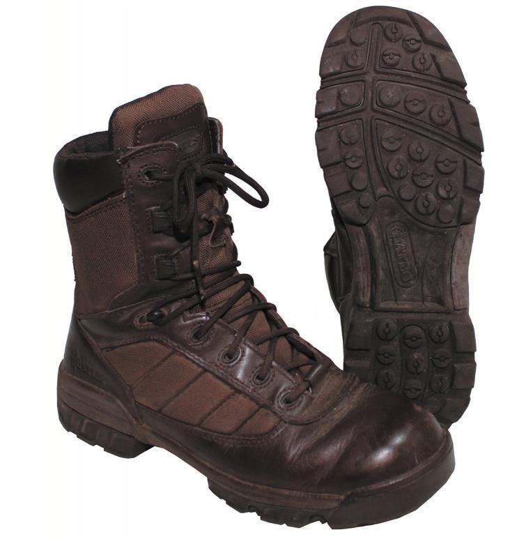 Genuine British Army Surplus Bates Combat Boots Brown Leather