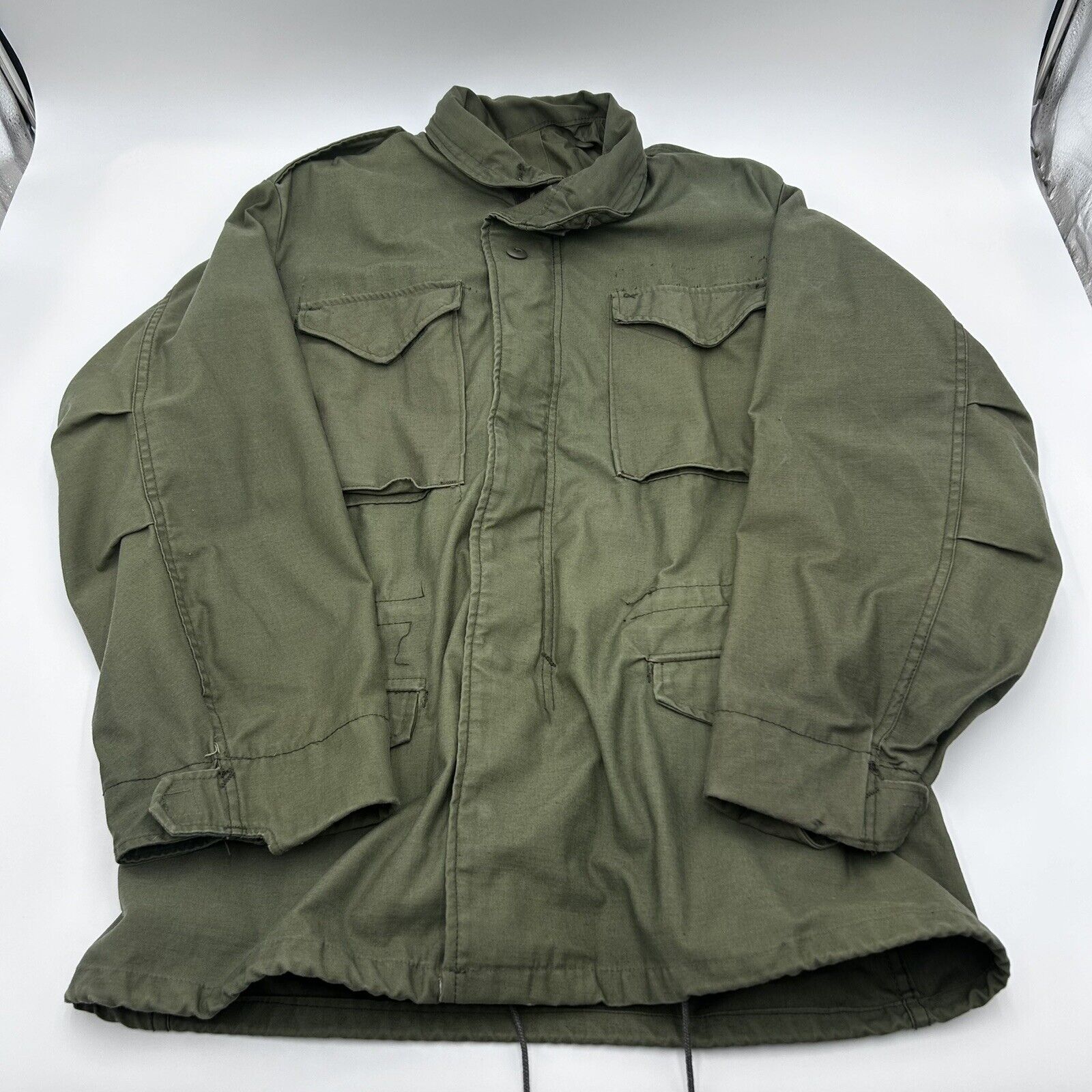 Vintage 60s 70s Men's Vietnam OG-107 M-65 Cold Weather Green Coat Medium Regular