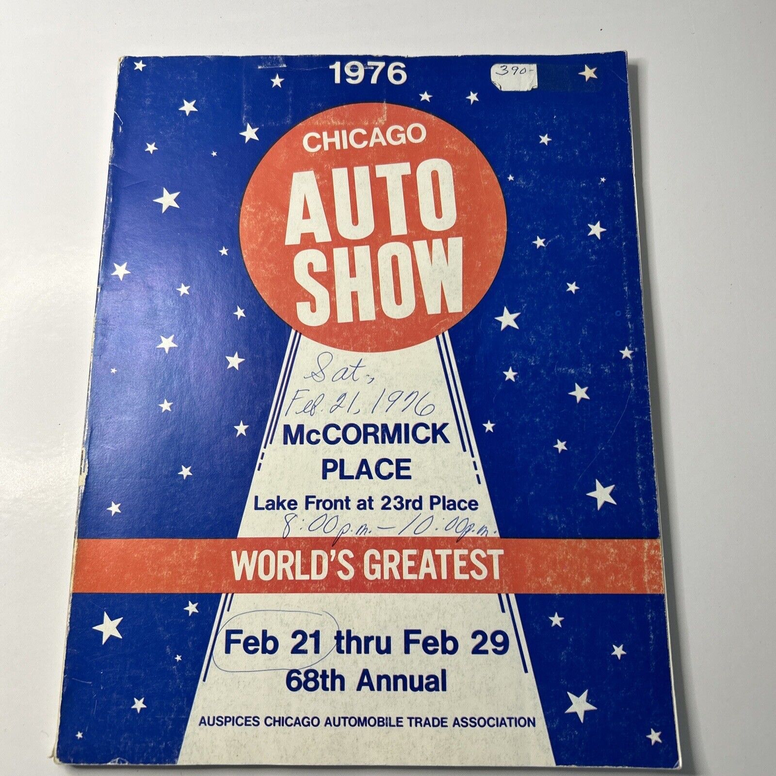 1976 CHICAGO AUTO SHOW PROGRAM McCORMICK  PLACE CHEVY FORD CHRYSLER