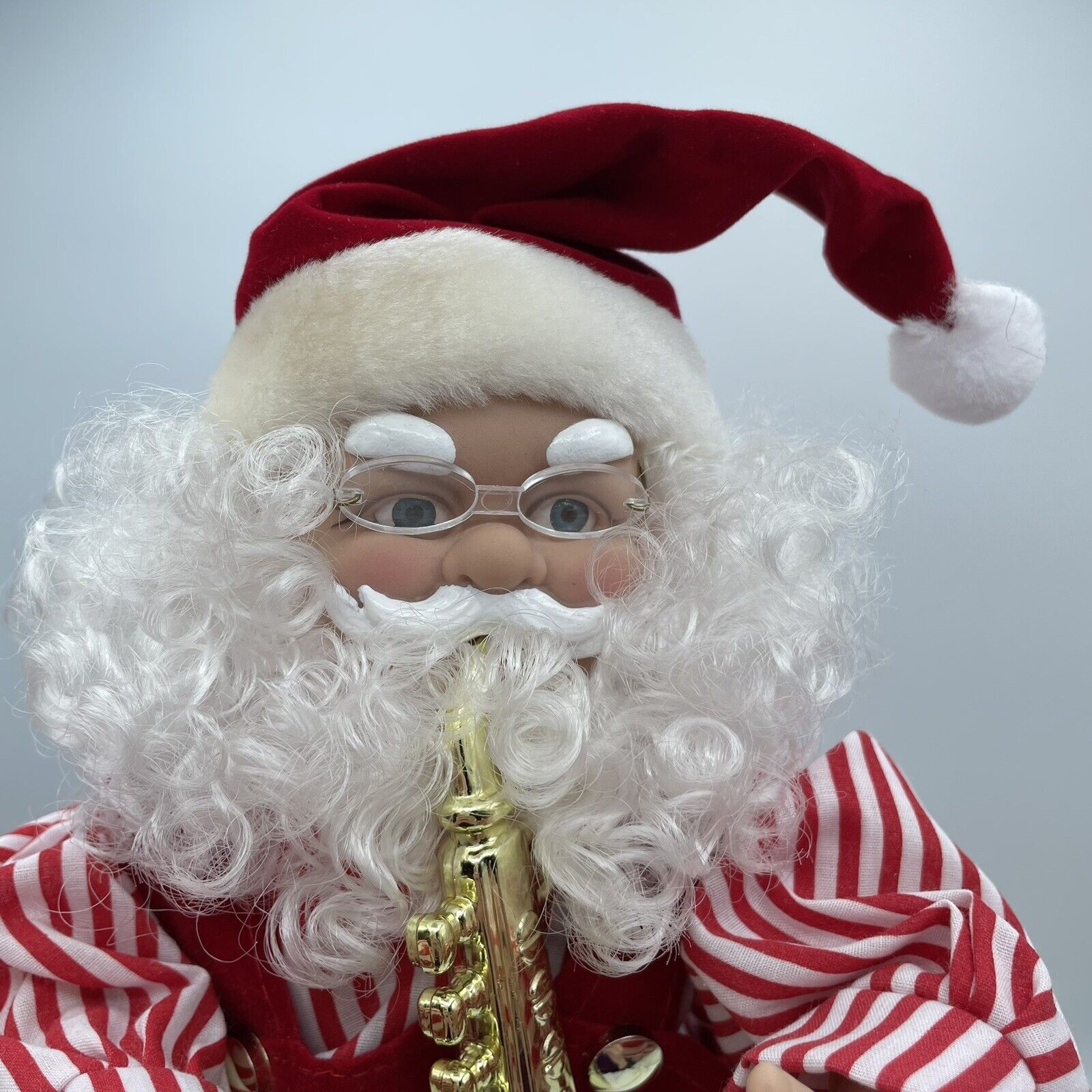 Saxophone Santa Claus Traditional Christmas Carols Musical Songs Working