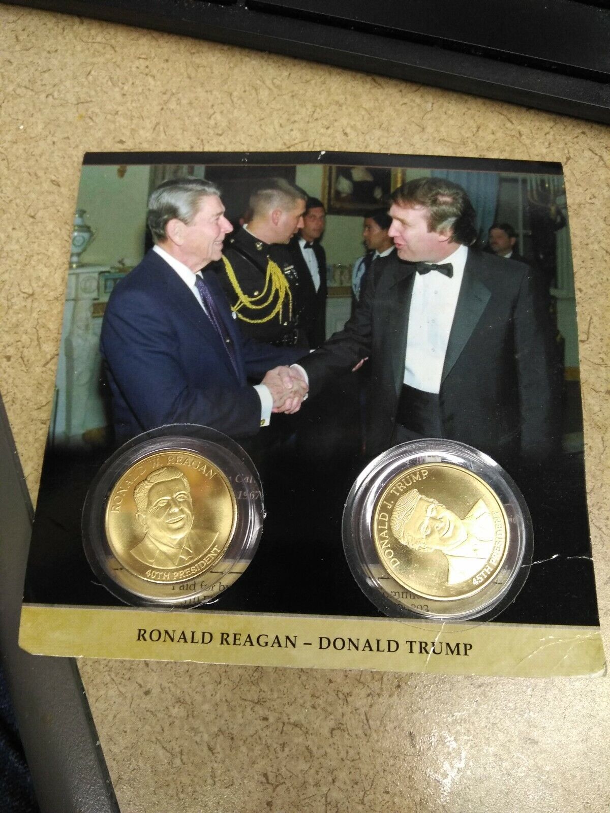Ronald Reagan - Donald Trump RNC Limited Commemorative Coin Set New 2020