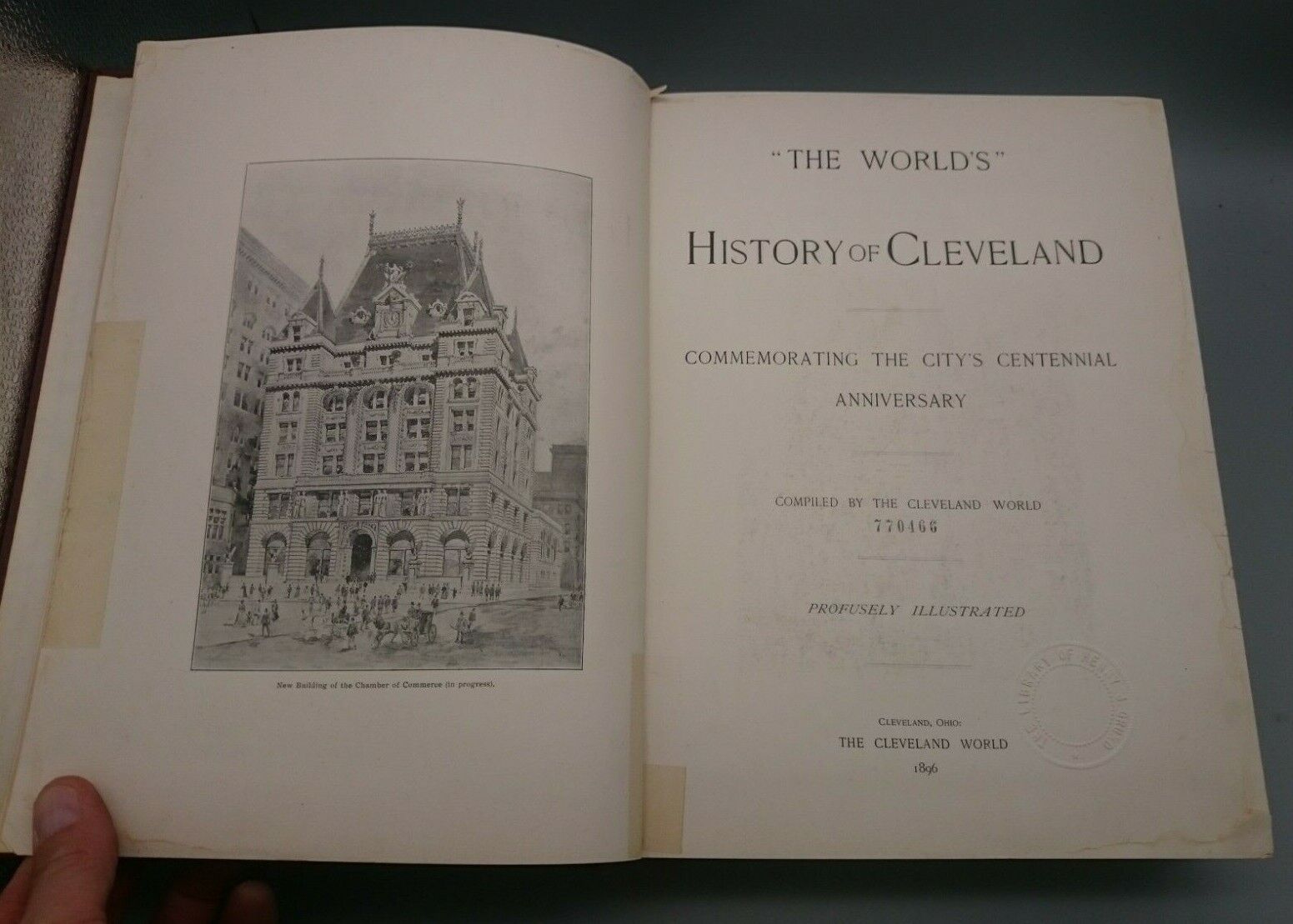 1896 The World\'s History of Cleveland Ohio, profusely illustrated, Jerome Smiley