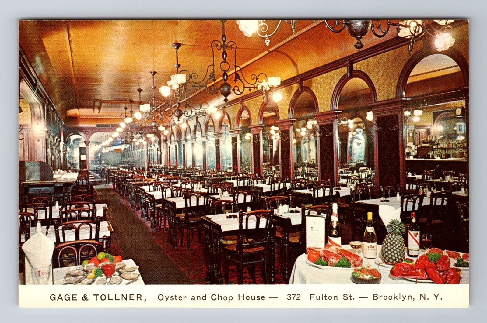 Brooklyn NY-New York, Gage & Tollner Oyster And Chop House, Vintage Postcard