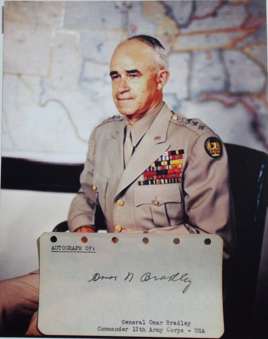 General Omar Nelson Bradley World War II Army Commander Signed Autograph
