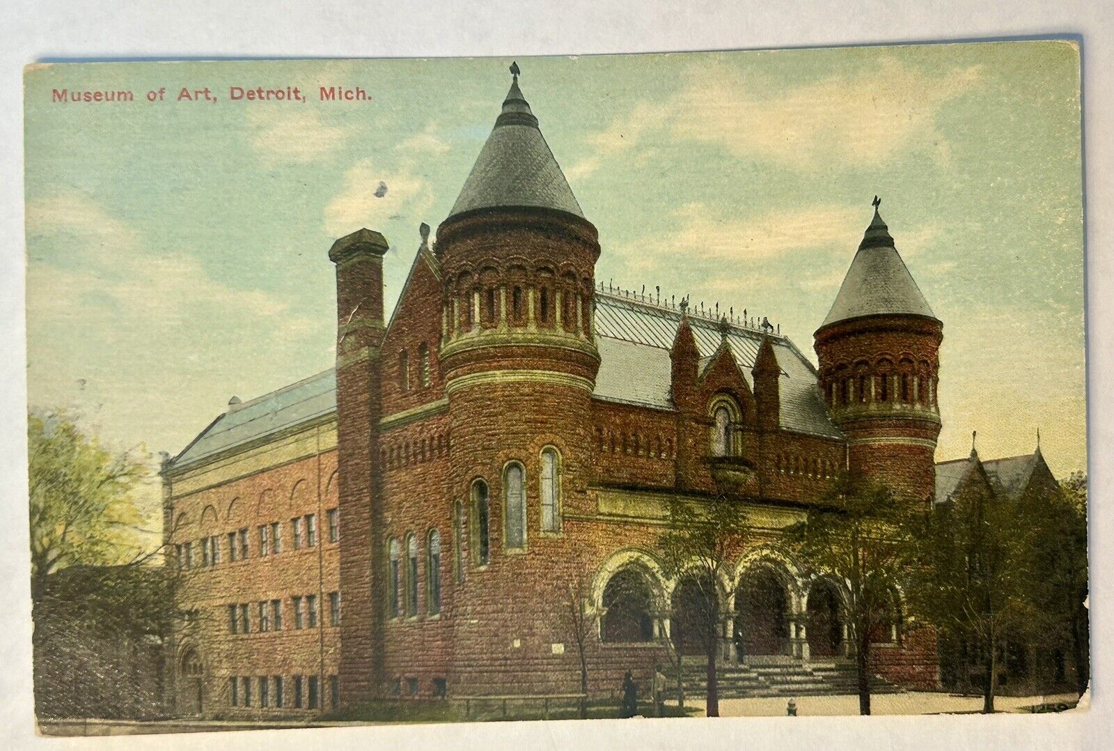 1913 Museum Of Art. Detroit, Michigan MI Vintage Postcard