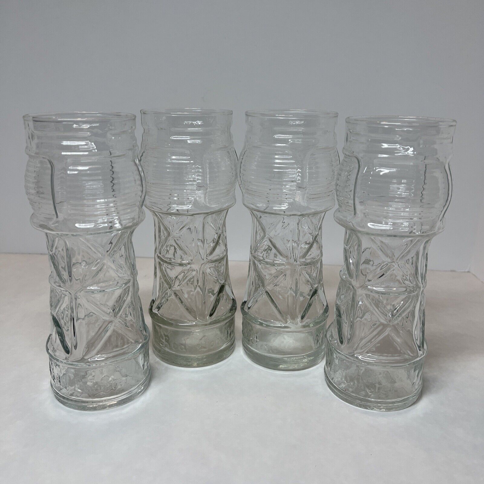 Vintage Red Lobster Lighthouse Drinking Glass Collectible Souvenir Set Of 4
