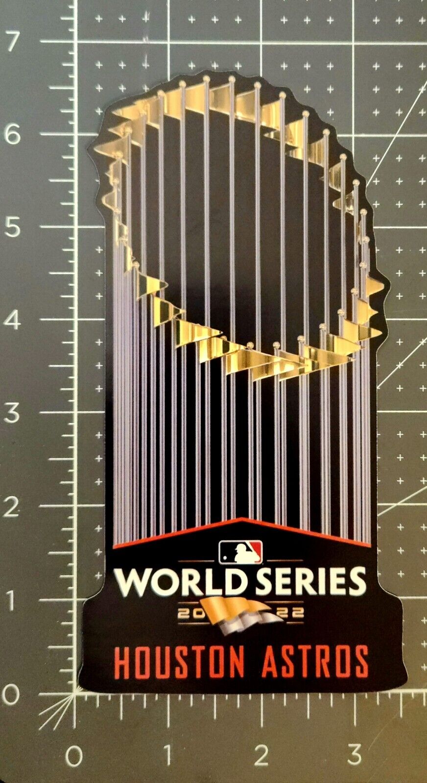 Houston Astros World Series Champions 2022 Vinyl Sticker Large Trophy B