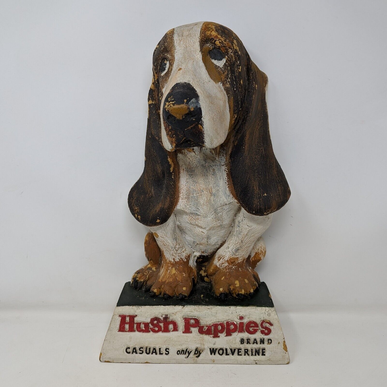 Vintage 1958 Hush Puppies Bassett Hound Dog Advertising Shoe Store Display 17\
