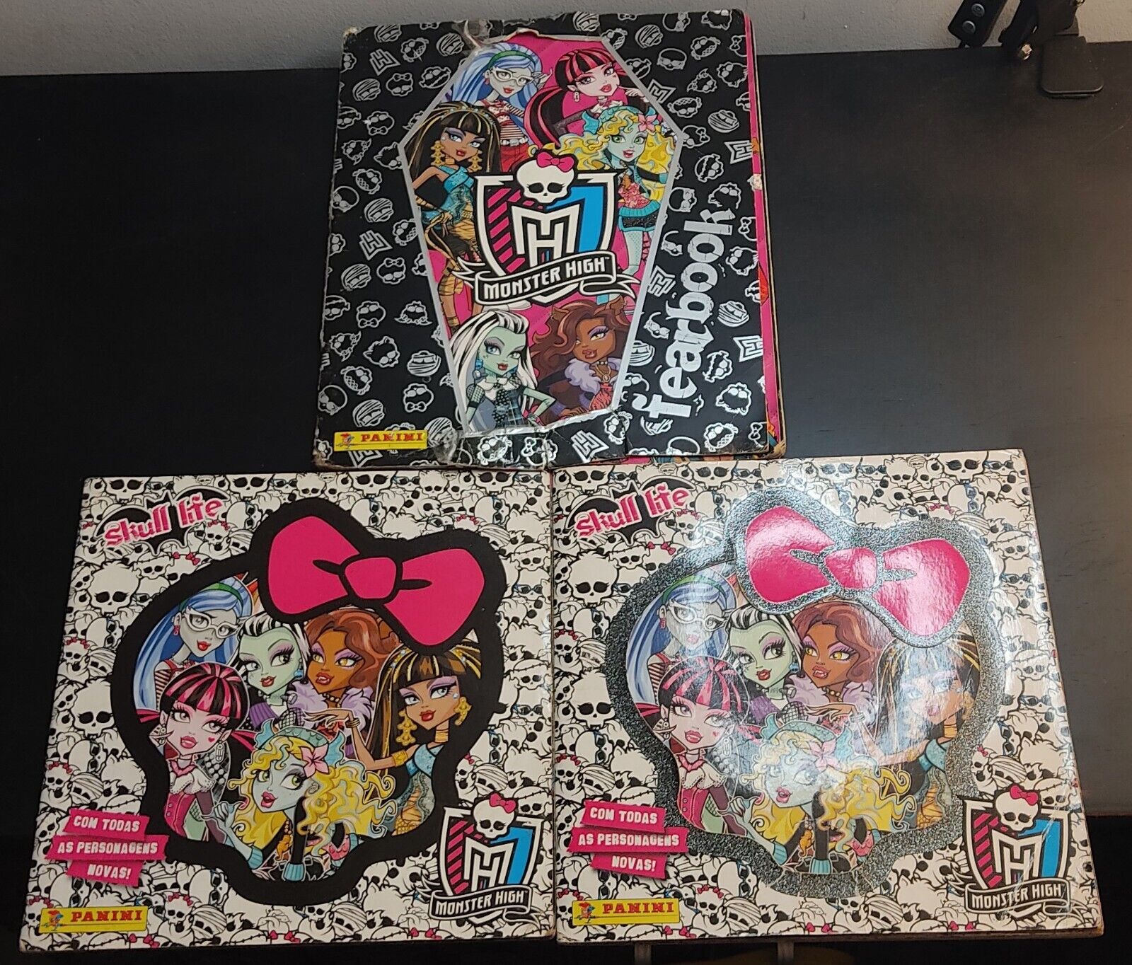 3 X Panini Albums - Monster High Fearbook & Monster High Skull Life (2x)
