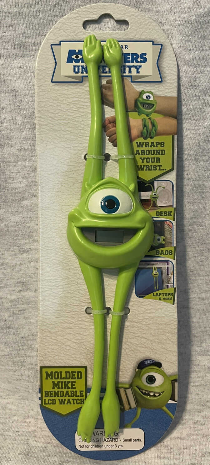Monsters Inc Watch - Disney Pixar University Bendable Wristwatch - Mike Wazowski