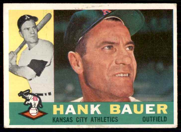 1960 Topps Vg EX Hank Bauer Kansas City Athletics #262