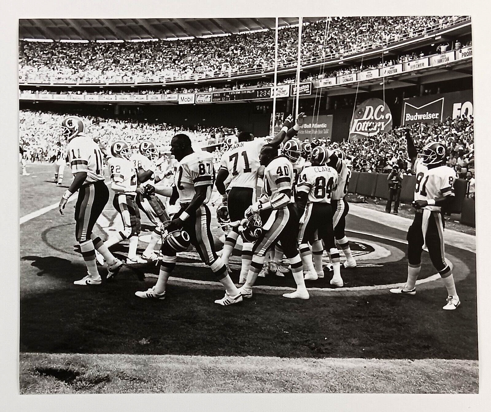 1989 Washington Redskins Offense Celebrates Touchdown NFL Vintage Press Photo