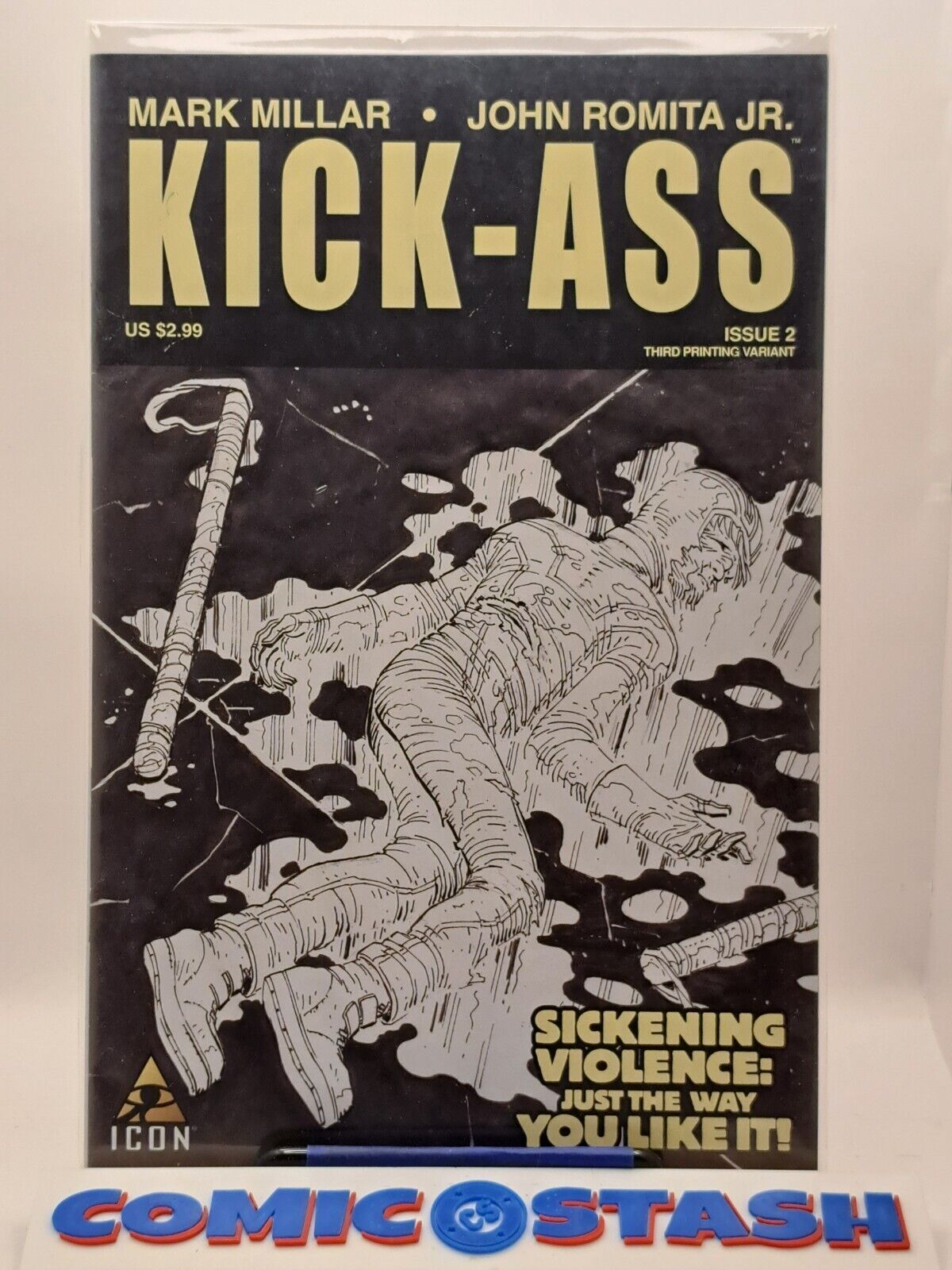Kick-Ass #2 3rd Print Variant Millar Romita Jr + Kick-Ass Vs Hit-girl Sketch 