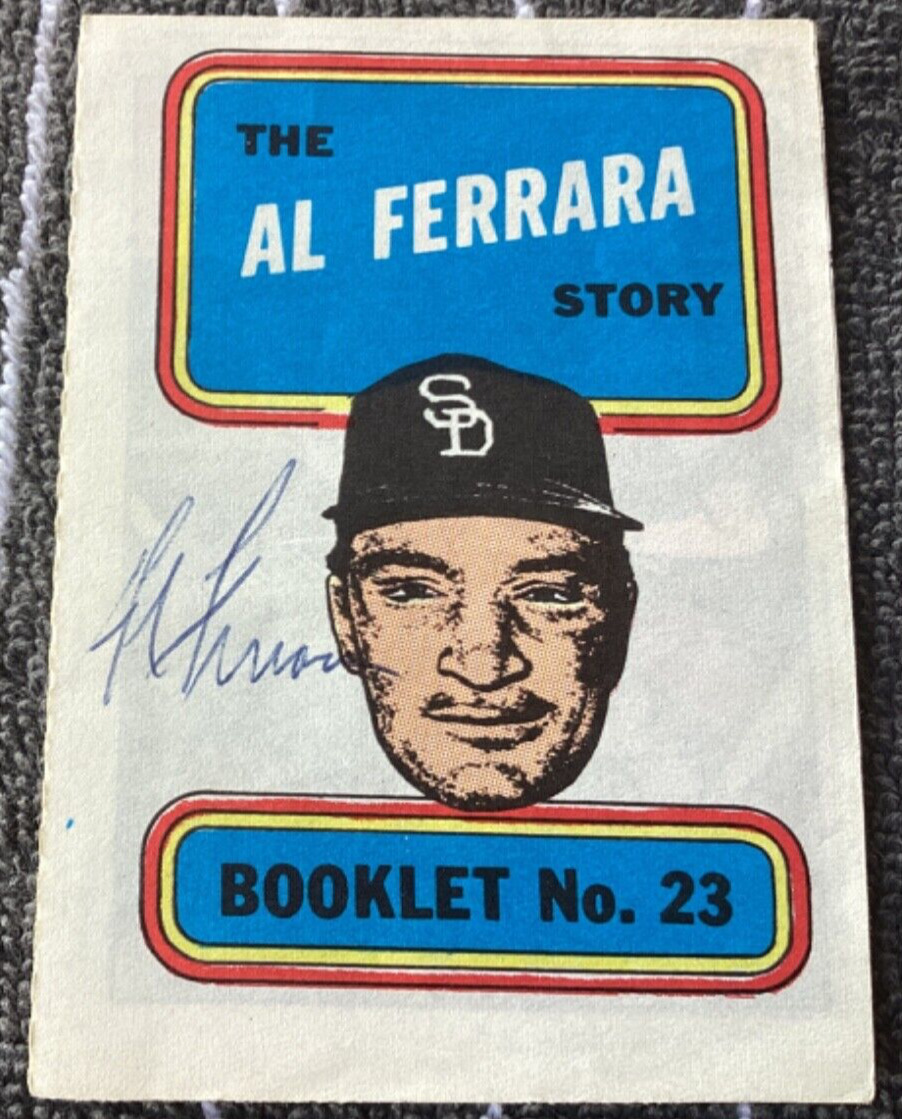 AL FERRARA Personally Autographed Signed 1970 TOPPS Booklet Card #23 FreeShip