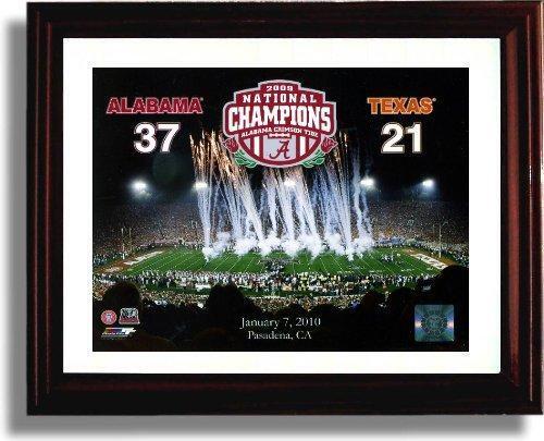 16x20 Gallery Frame Alabama Championship Game Scorecard Print - 2009 BCS Champs
