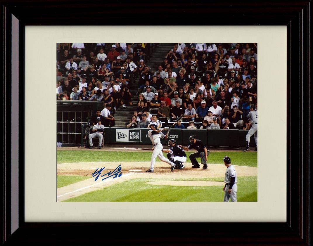 Gallery Framed Eduardo Nunez - At Bat Home Plate Full View - New York Yankees