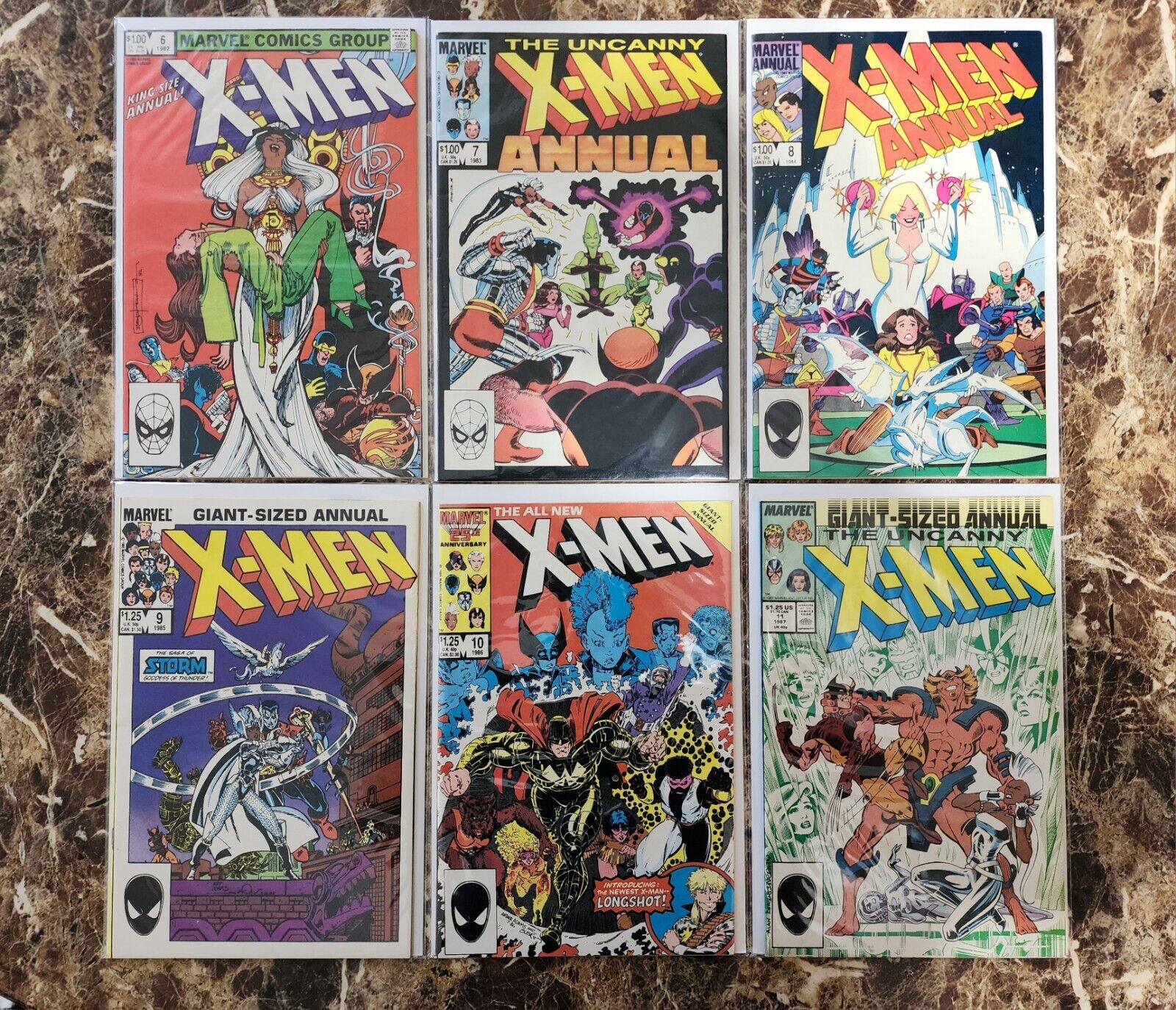 X-Men Comic Book Lot Of 6. Marvel. Vintage. KEYS.