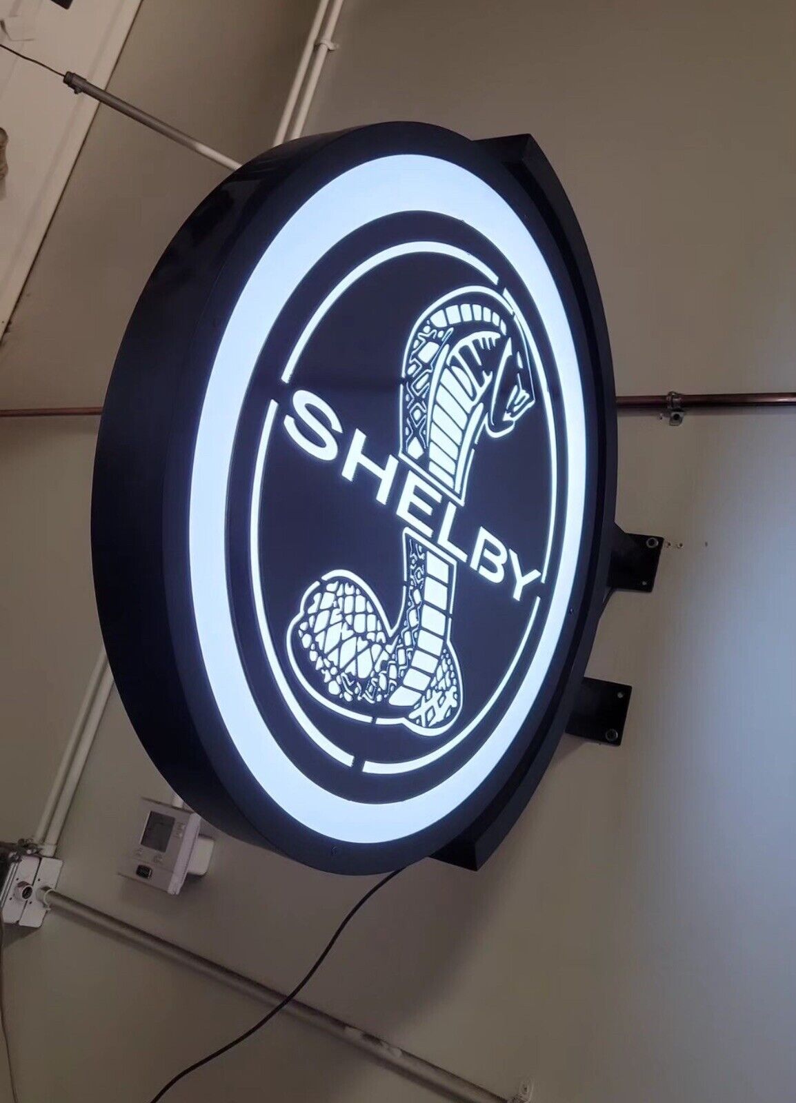 Officially licensed Metal Black Shelby Backlit LED Light 24x24”